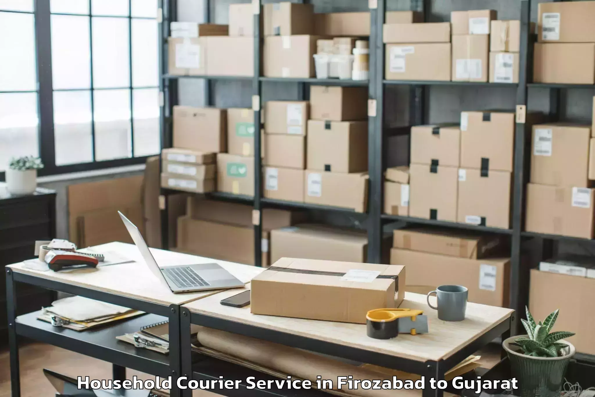 Efficient Firozabad to Bharuch Household Courier